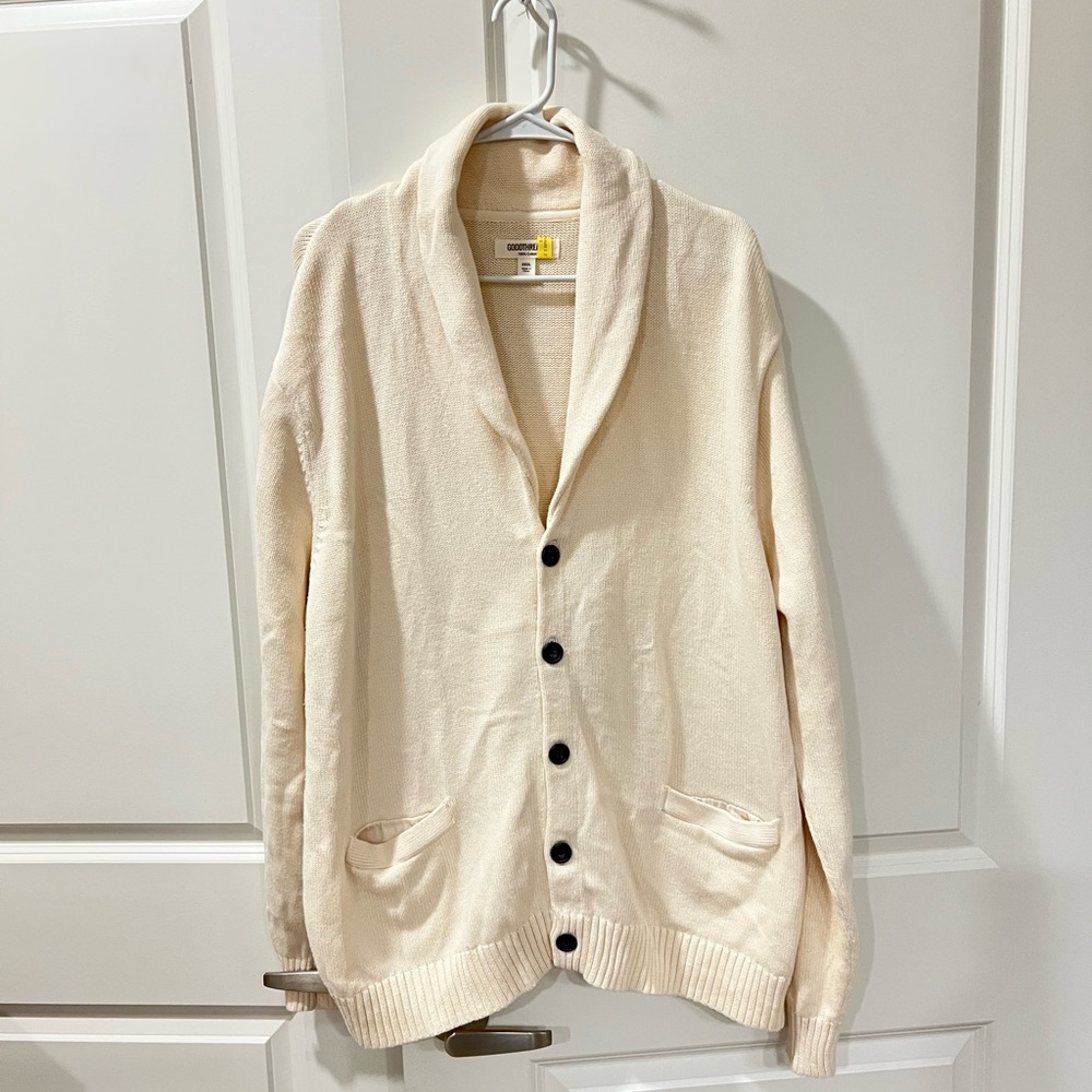 Goodthreads Cream Knit Cardigan